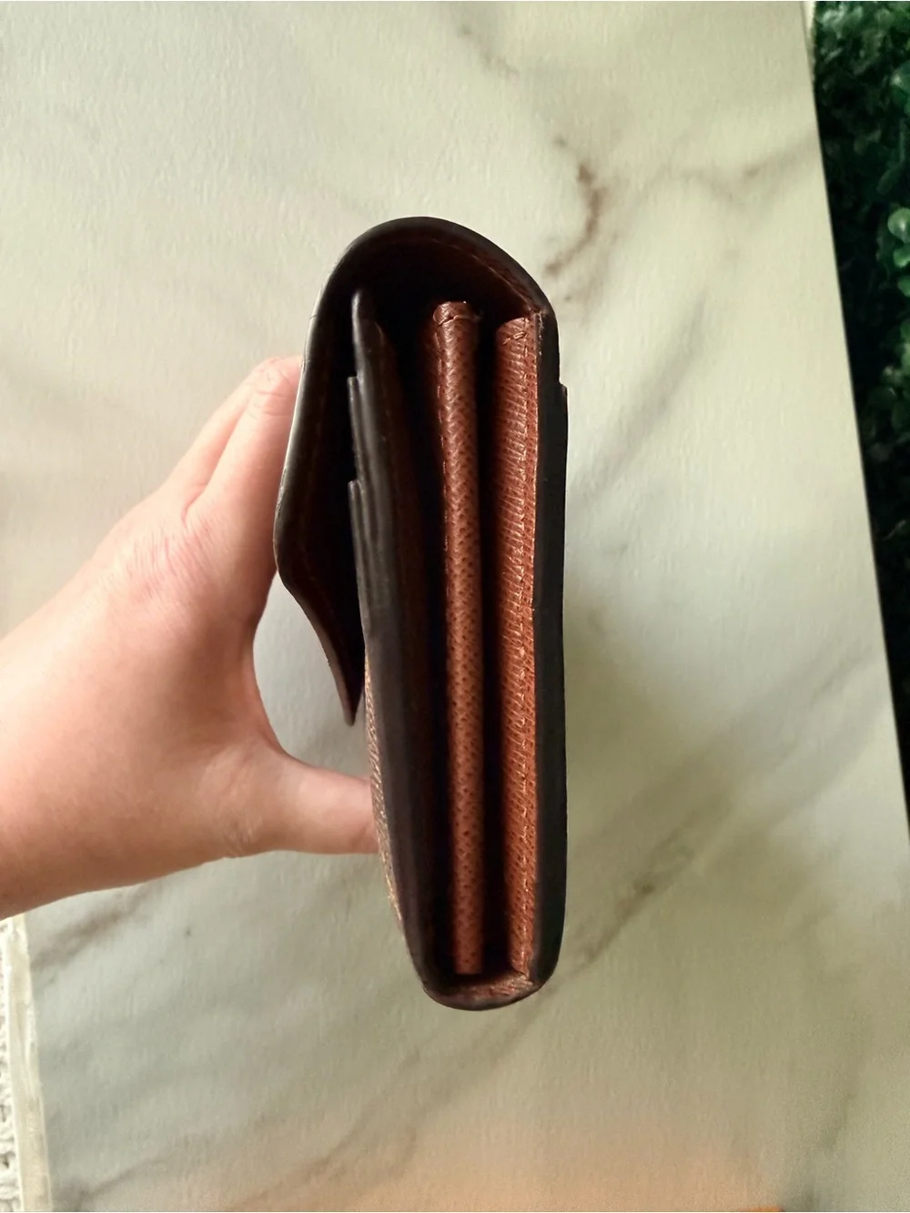 Louis Vuitton Brown Monogram Sarah Canvas Continental Wallet